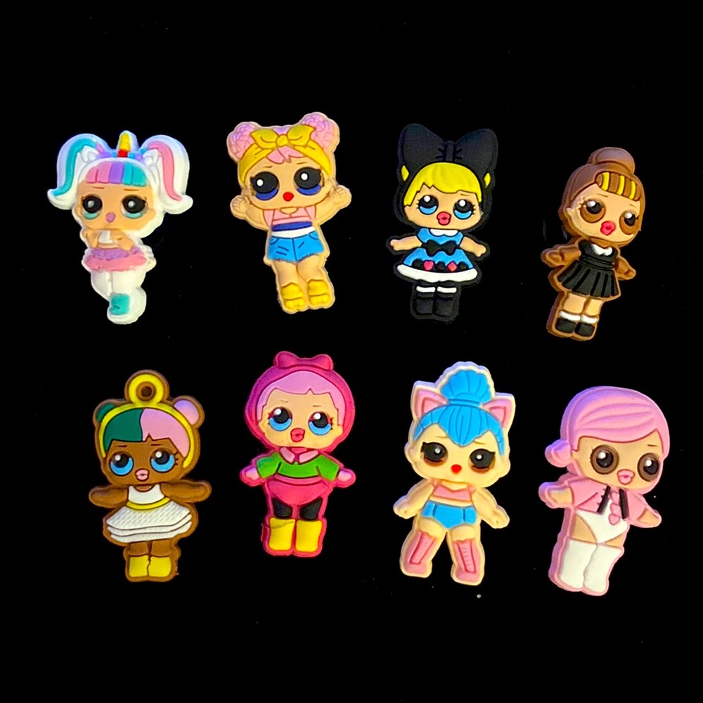8 pc. Croc Doll charms